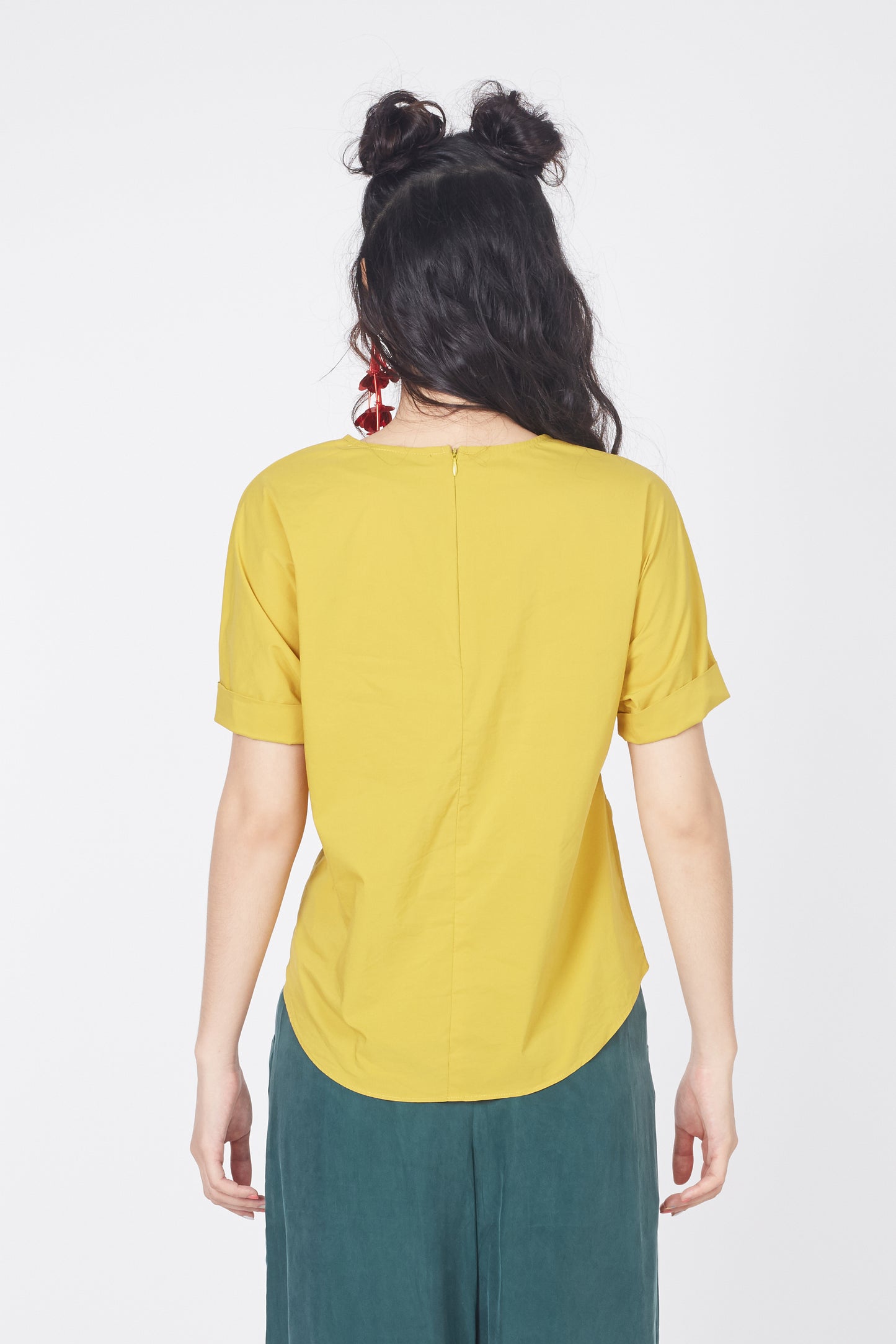 Knotted Blouse (Mustard)